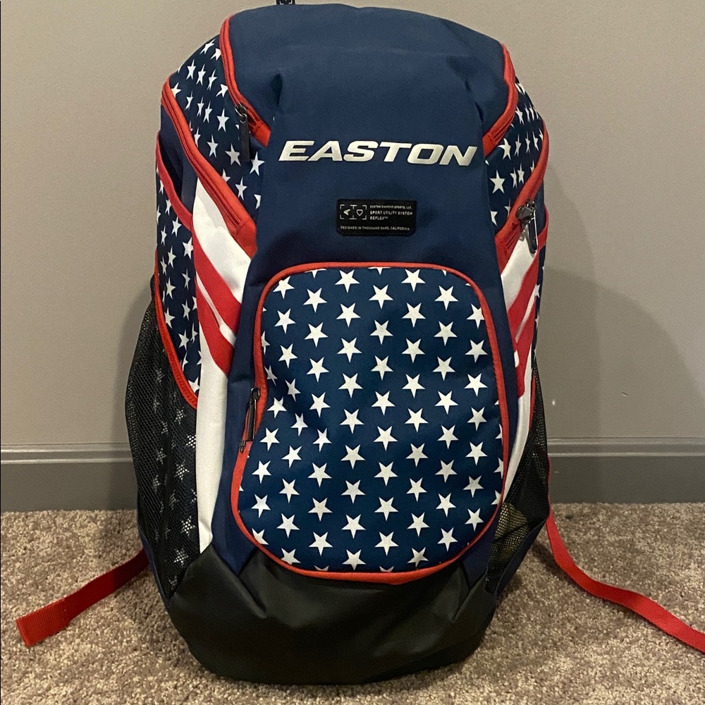 Easton Navy and Red Star Baseball bag